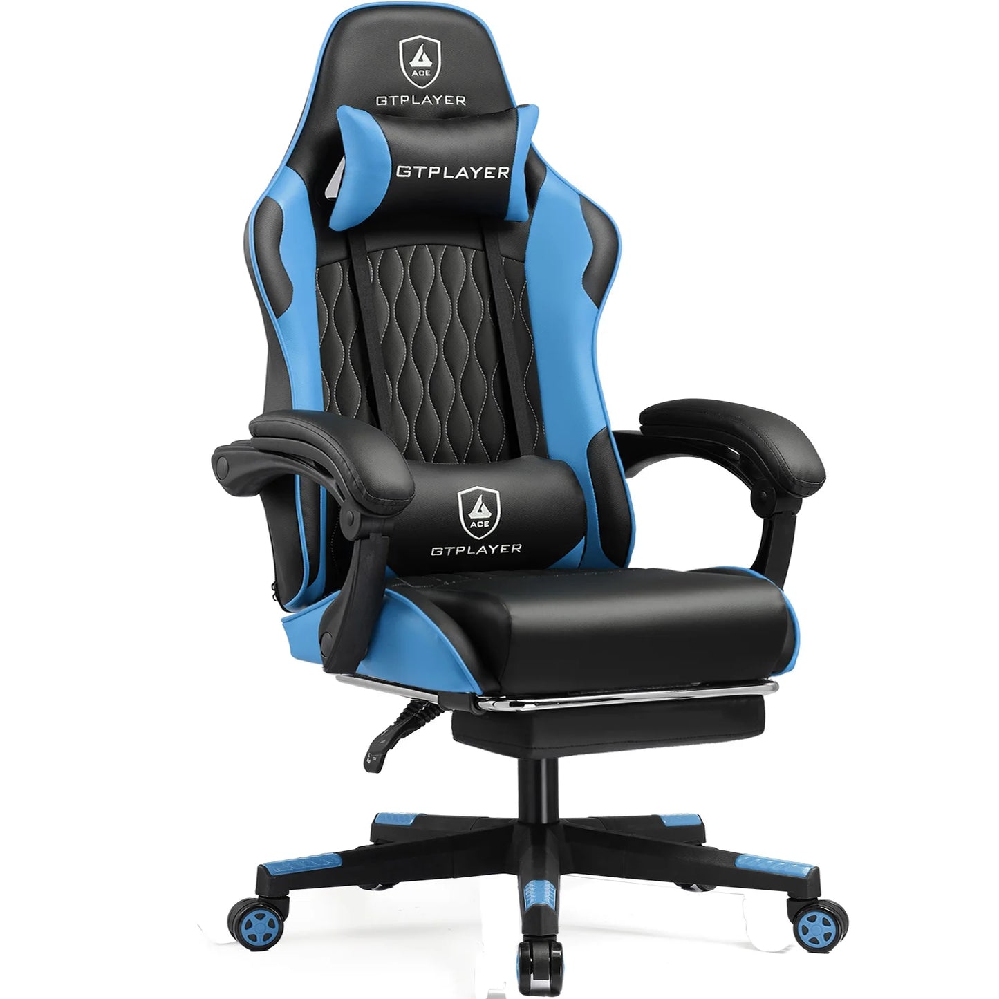GTPLAYER Gaming Chair Gamer Chair Ergonomic Office Chair Footrest Adjustable Lumbar & Pillows Gaming Chair
