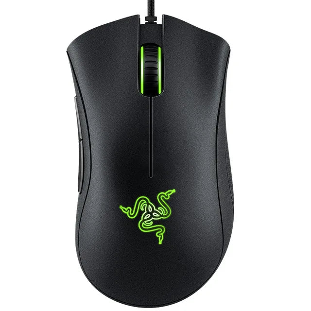Original Razer DeathAdder Essential kablet gamingmus med 6400DPI optisk sensor og 5 uafhængige knapper til bærbar computer og gamer-PC