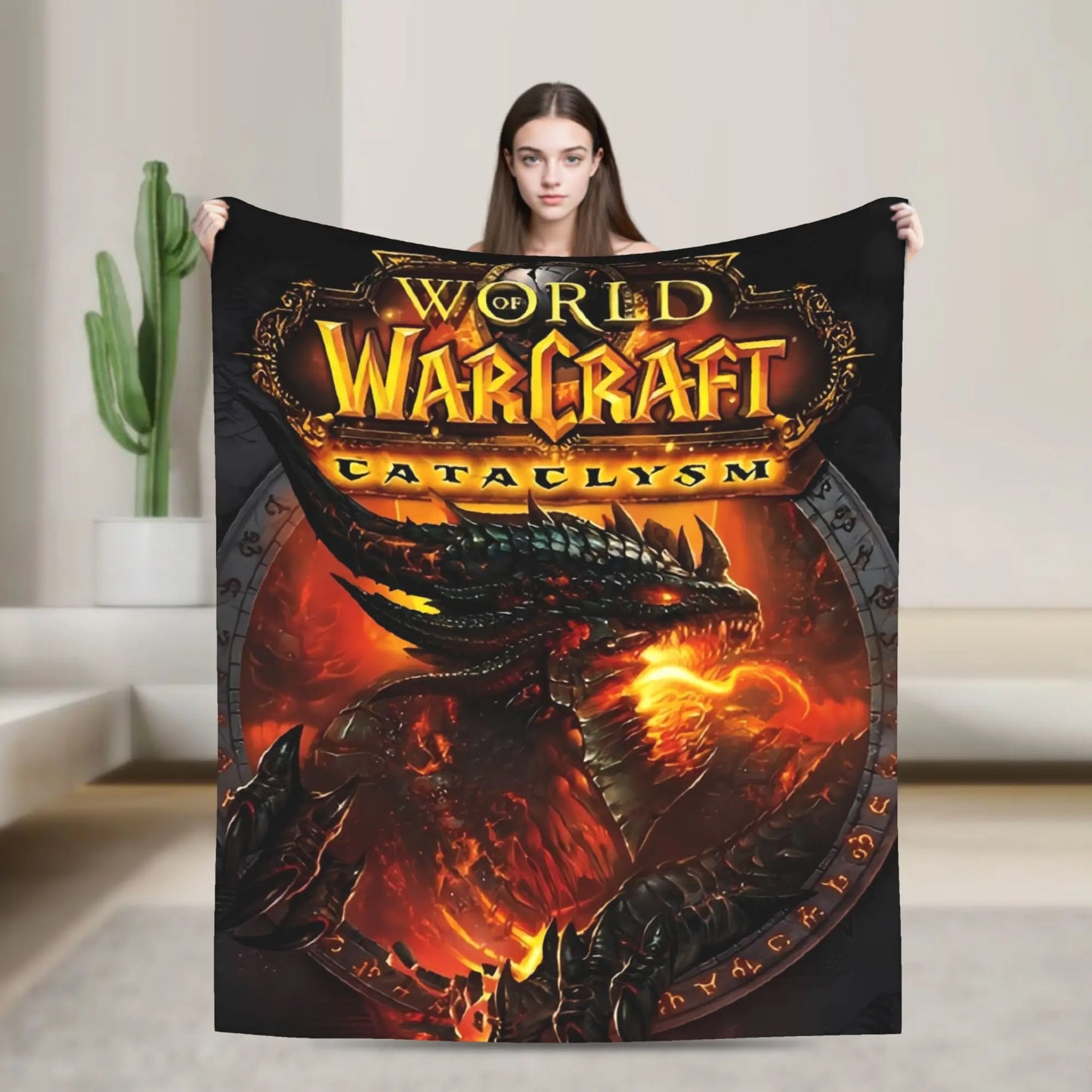 WOW World of Warcraft Arthas Retro Game Flannel Blanket Super Warm Throw Blanket for Bedroom Camping Bedspread Sofa Bed Cover