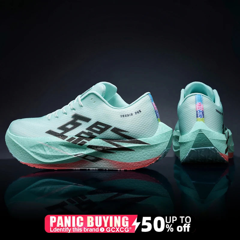 Running Shoe Men Sports Carbon Board Speciality Breathable Lightweight Women's Comfortable Athletic Nonskid Sneakers Marathon