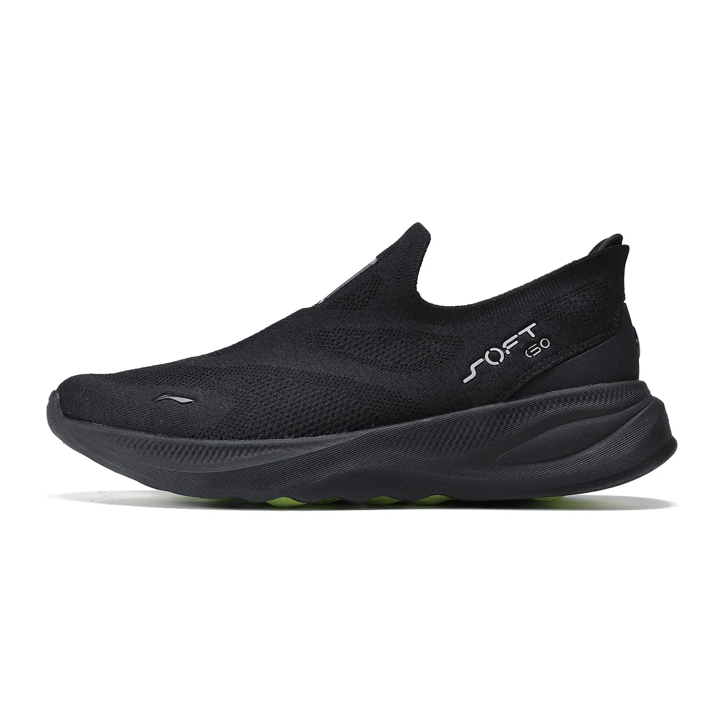 Moški natikači za hojo Li-Ning SOFT GO 2 KNIT – udobni, stabilni športni copati iz mrežastega materiala z blaženjem za vsakodnevni tek in prosti čas AGLV017