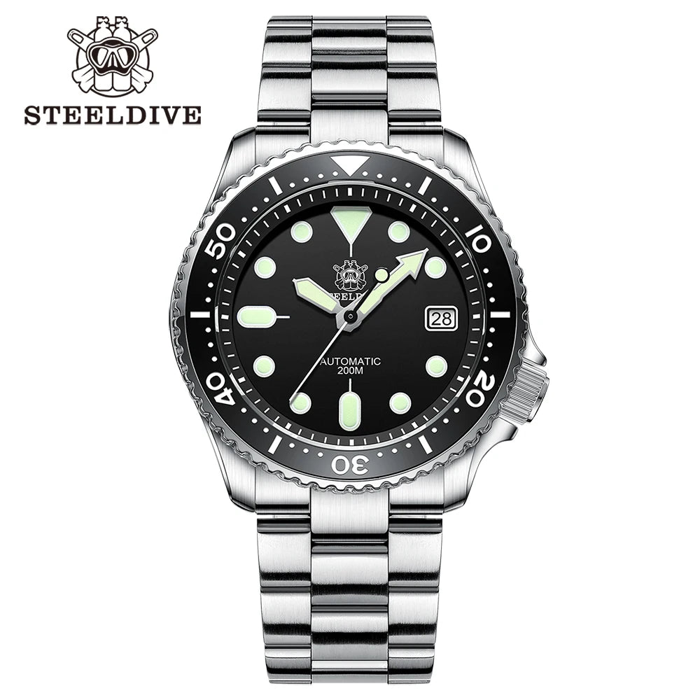 Steeldive SD1973 Men's watch Dive Watch Automatic Mechanical Men's watch NH35 Bracelet 41mm Diver watch men watches