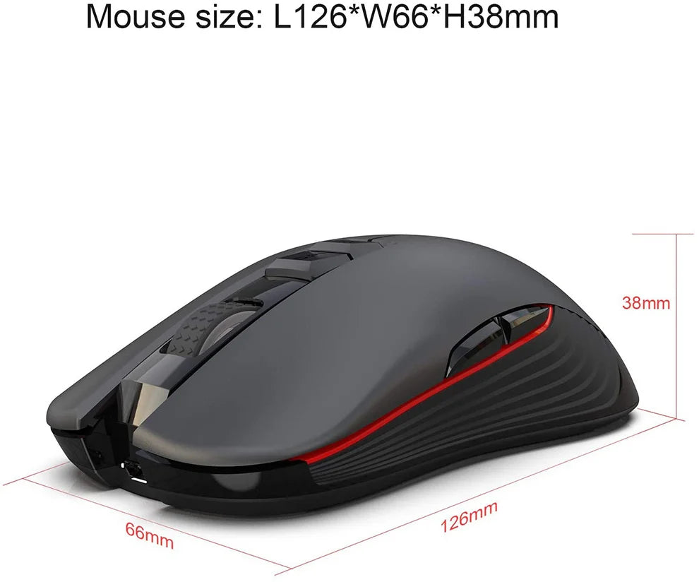 2.4G USB-C Wireless Mouse Rechargeable Gaming Mouse 3600DPI 7 Button Type-c Mute Mice for Macbook Laptop PC Game Mouse Computer