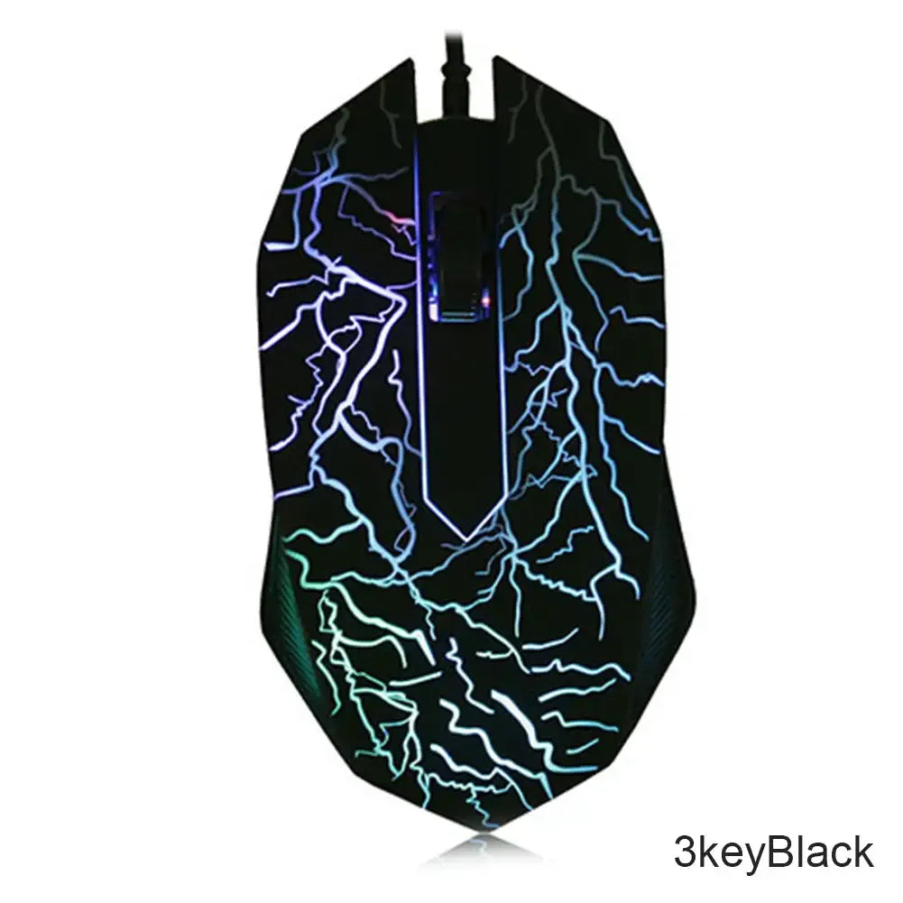 2400 DPI USB žična gaming miška z LED-osvetlitvijo, profesionalna miška za igralce, ergonomska računalniška miška za PC, prenosnik in Macbook