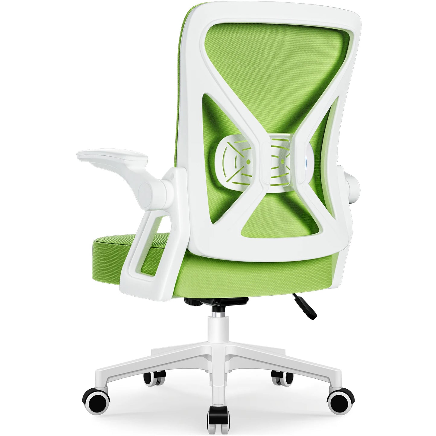 AUTHMIC Ergonomic Office Chair with Lumbar Support, Mesh Back, Flip-Up Armrests, Adjustable Height, Reclining Desk Chair for Home Office