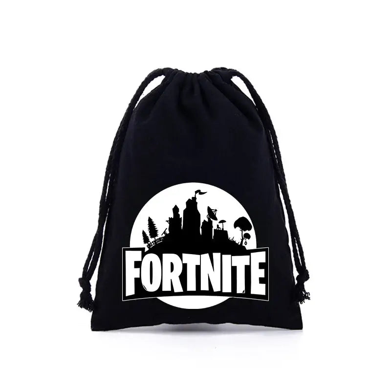 Fortnite Jungen Mädchen Kordelzugbeutel mit Cartoon- und Anime-Print, große Aufbewahrungstasche, Tragetasche, Handtasche, neues süßes Geburtstagsgeschenk