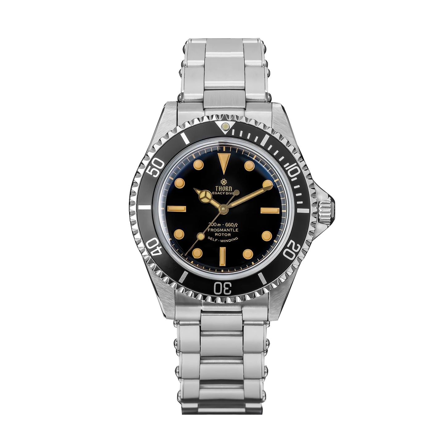 Thorn T023 V3 40mm Men Diving Watch PT5000 Automatic Movement Mechanical Vintage Watches 200m Water Resistance Sapphire