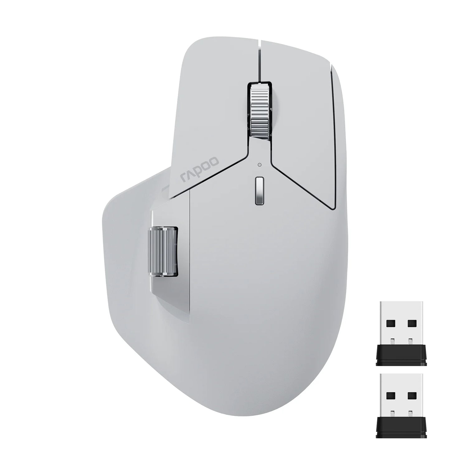 Mysz bezprzewodowa Rapoo MT760L/MT760M Multi-mode, akumulatorowa, ergonomiczna, 4000 DPI, obsługa do 4 urządzeń, mysz Bluetooth