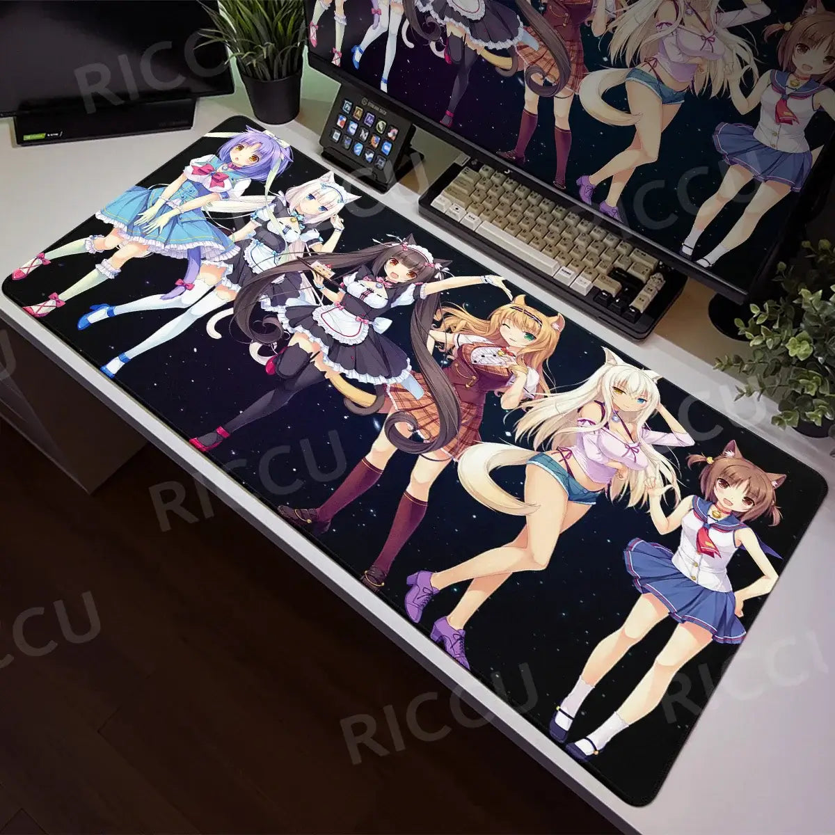 Nekopara XXL Home HD Computer Computer Desk Mouse Anime Large Mouse Pad Office Laptop Computer Desktop mat Game Accessories Tech