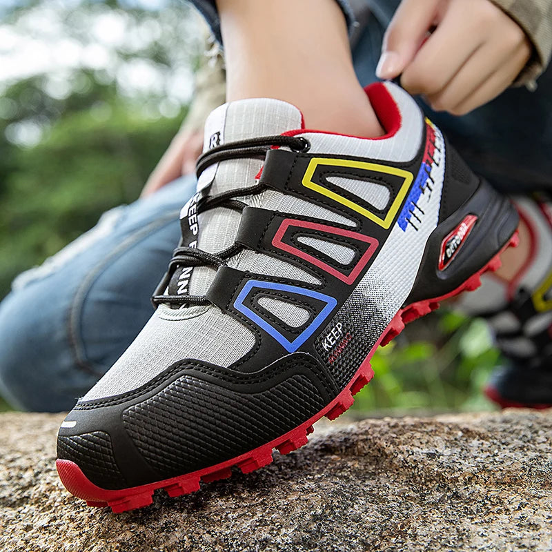 Scarpe da trekking da donna per attività outdoor, scarpe sportive da escursionismo, scarpe tattiche da caccia antiscivolo, scarpe da arrampicata traspiranti con lacci, ciclismo