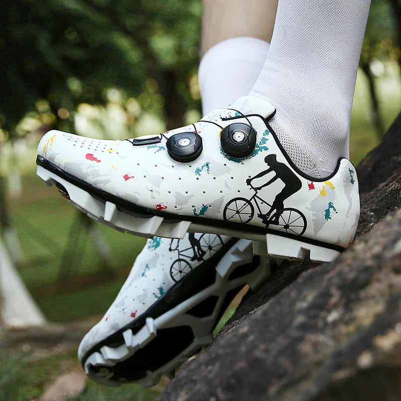 Cycling Sneaker MTB Men Sports Dirt Bike Shoes SPD Pedal Mountain Bicycle Footwear Speed Racing Man Flat Off Road Cycling Shoes