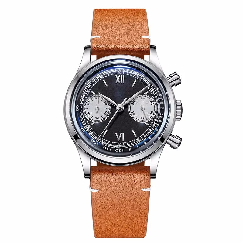 ADDIESDIVE Reloj Hombre Multifunctional Chronograph Watch VK64 Leather Watch 10Bar Waterproof Mens Quartz Watches часы