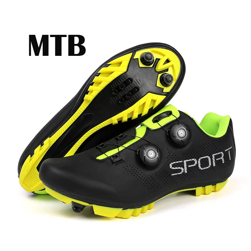 Scarpe da ciclismo ultraleggere, traspiranti e leggere, suole rigide compatibili SPD per allenamento e competizioni su bici da strada e mountain bike