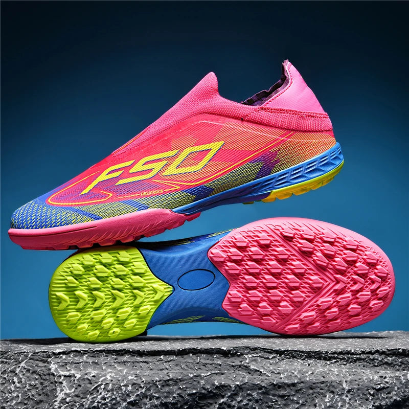 Nové pánské fotbalové boty na trávu pro dospělé, protiskluzové kopačky, ultralehké sportovní sálové boty, FG turf futsal, pohodlné