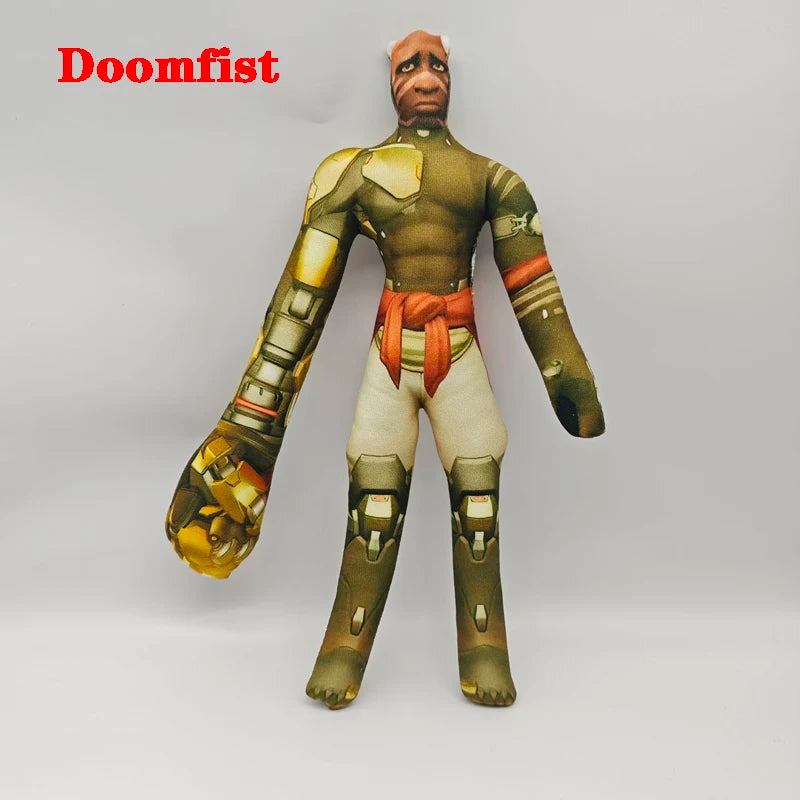 26cm Anime- und Gaming-Plüschfigur mit flexiblem Drahtkörper in verschiedenen Posen – Overwatch D.Va / Doomfist / Genji / Widowmaker, Plüschpuppe