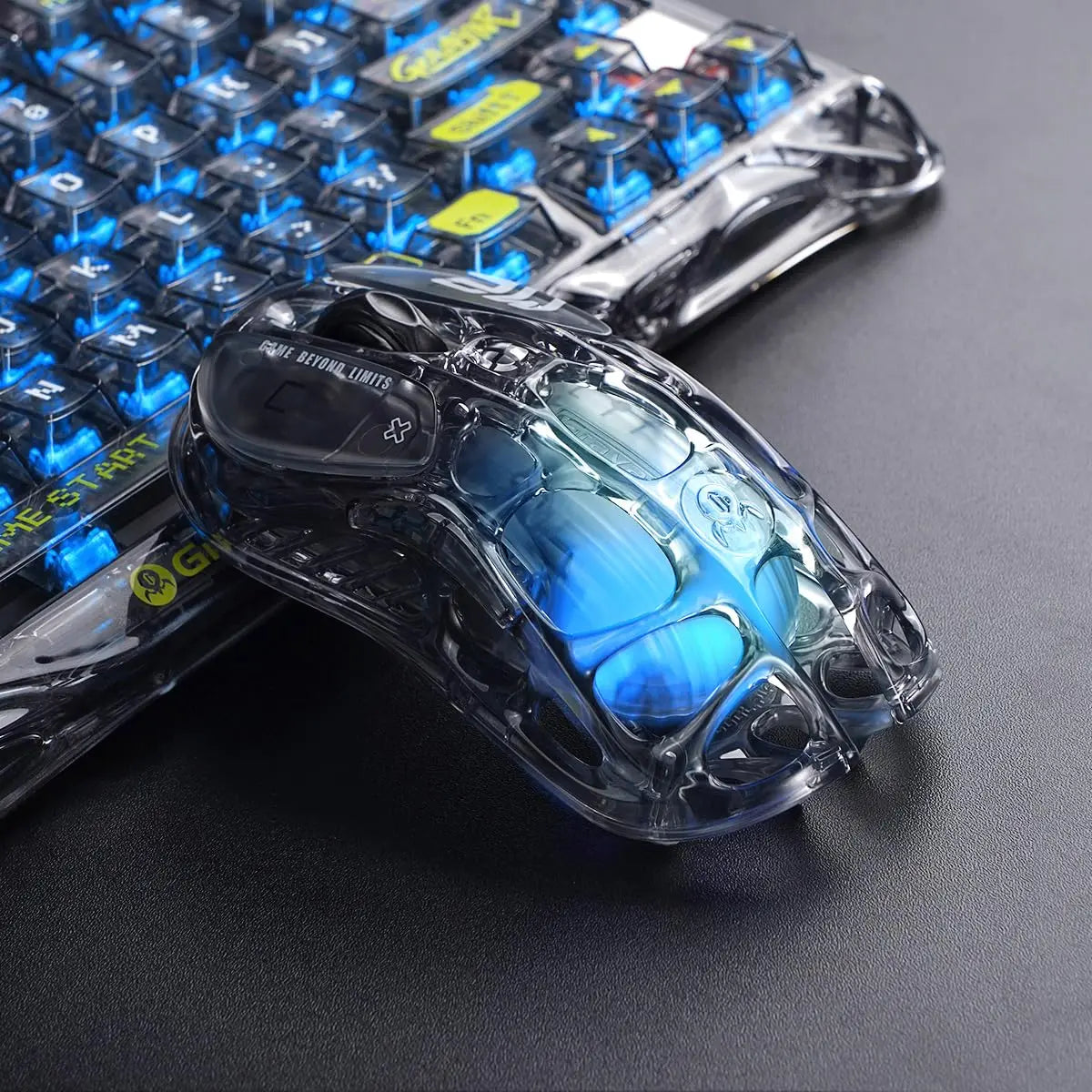 GravaStar Mercury M2 Wireless Gaming Mouse with 26,000 DPI, PAW3395DM Sensor - 79g Lightweight Hollowed-Out Design - 5 Programmable Buttons