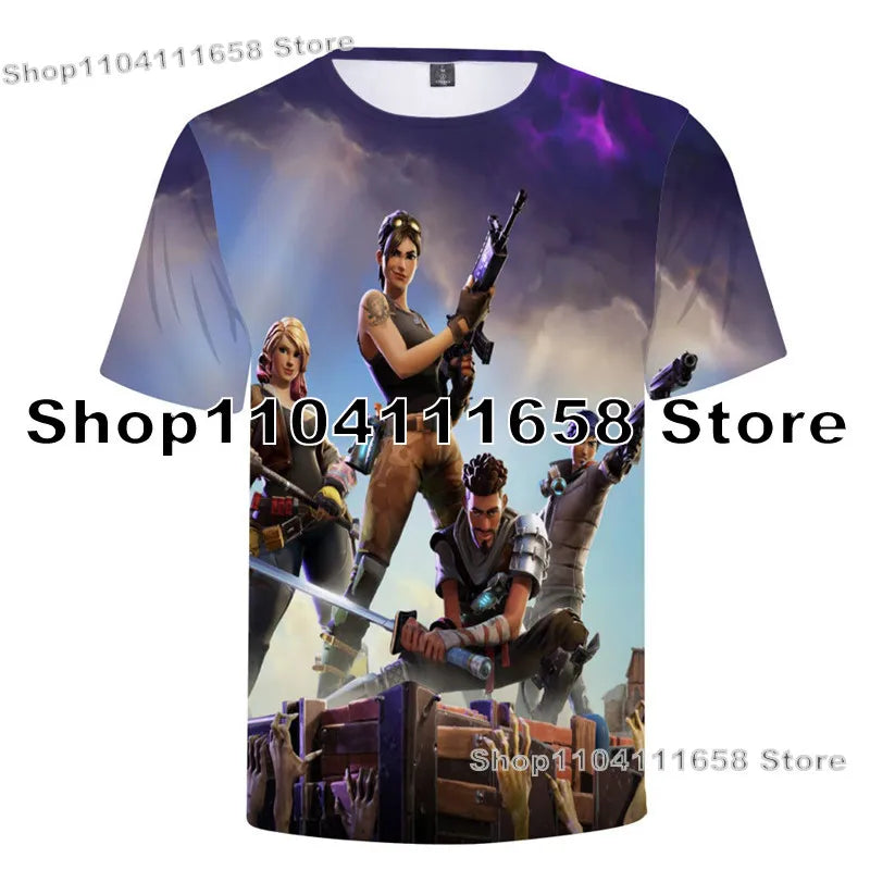 T-shirt Banana Peely da donna, bambini, F-Fortnite, maglietta da uomo con stampa 3D, Battle Royale Game, top estivi, regali di compleanno