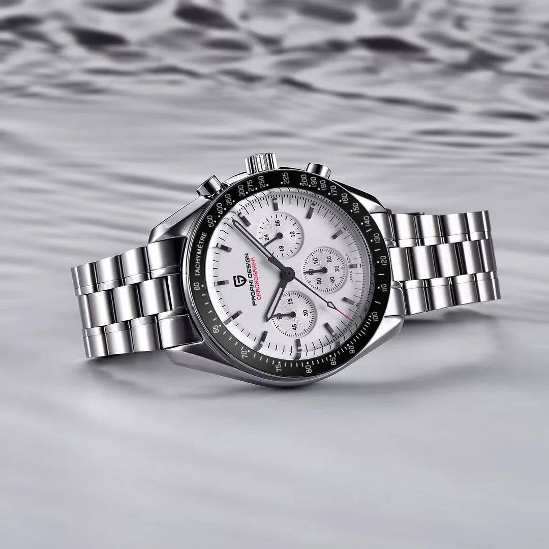 PAGANI DESIGN 2026 New V6 Moon Men's Watch Luxury Quartz Speed Sports Chronograph Watch For Men Watch AR Sapphire Glass Local Shipping