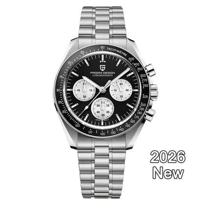 PAGANI DESIGN 2026 New V6 Moon Men's Watch Luxury Quartz Speed Sports Chronograph Watch For Men Watch AR Sapphire Glass Local Shipping
