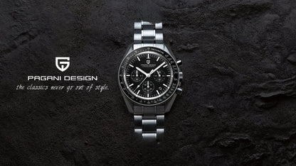 Orologio da uomo PAGANI DESIGN Planetary Series Saturn Light Tan al quarzo, cronografo Speed, vetro zaffiro AR, novità 2026