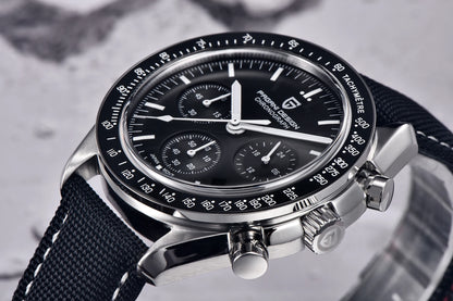 Orologio da uomo PAGANI DESIGN Planetary Series Saturn Light Tan al quarzo, cronografo Speed, vetro zaffiro AR, novità 2026