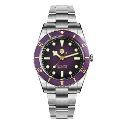 San Martin New 37mm BB54 Vintage Diver Watch ST2130 Automatic Mechanical Men Wristwatch Sapphire Luminous Waterproof 200m SN0138