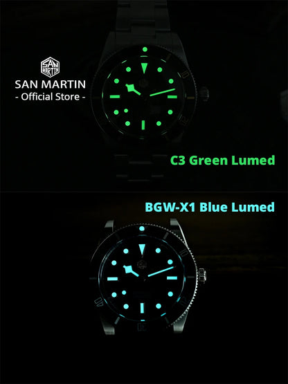 San Martin New 37mm BB54 Vintage Diver Watch ST2130 Automatic Mechanical Men Wristwatch Sapphire Luminous Waterproof 200m SN0138