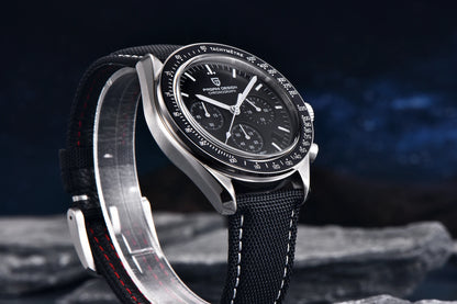 Orologio da uomo PAGANI DESIGN Planetary Series Saturn Light Tan al quarzo, cronografo Speed, vetro zaffiro AR, novità 2026