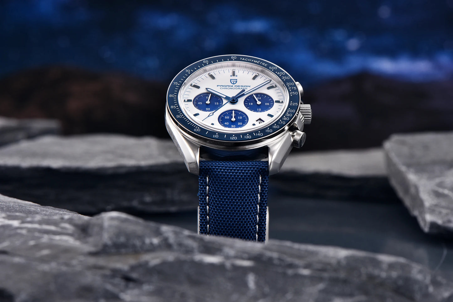 Orologio da uomo PAGANI DESIGN Planetary Series Saturn Light Tan al quarzo, cronografo Speed, vetro zaffiro AR, novità 2026