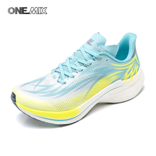 ONEMIX 2025 Scarpe sportive da running uomo donna con piastra in carbonio, traspiranti, ammortizzate, antiscivolo, PB, leggere, a rimbalzo