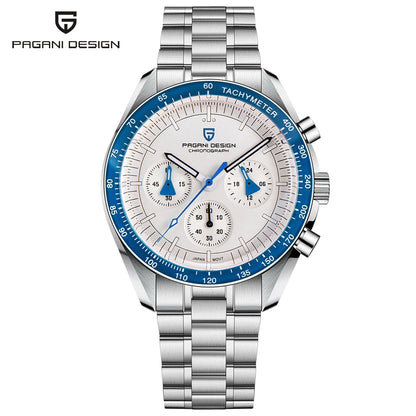 PAGANI DESIGN 2026 New V6 Moon Men's Watch Luxury Quartz Speed Sports Chronograph Watch For Men Watch AR Sapphire Glass Local Shipping
