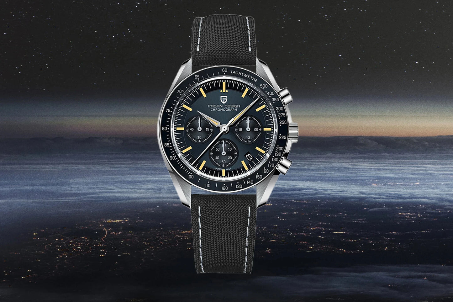 PAGANI DESIGN Moon ST6 luxury automatic men’s Watch, business watch for men, mechanical watch, luminous, sapphire glasses, nylon strap, EU local delivery 2026