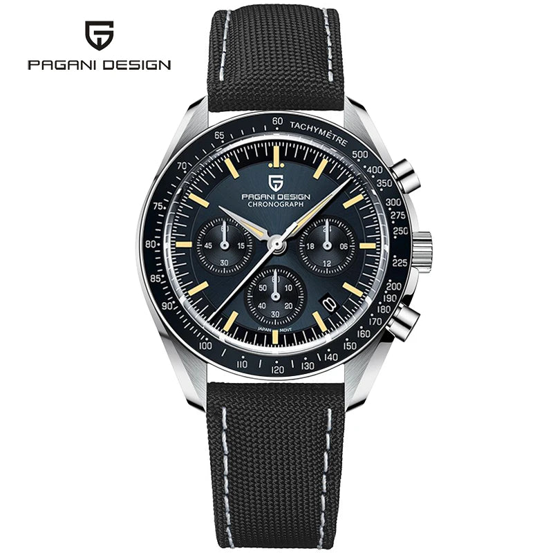 Orologio da uomo PAGANI DESIGN Planetary Series Saturn Light Tan al quarzo, cronografo Speed, vetro zaffiro AR, novità 2026