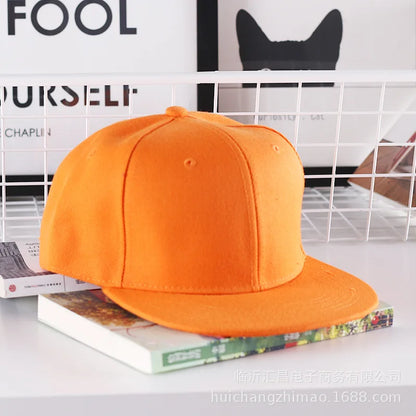 Szilárd hiphop sapka férfiaknak, snapback sapka, női baseball sapkák, állítható, lapos karimájú, sima napellenzős sapkák fiúknak és lányoknak, utcai tánc