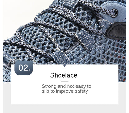 HUMTTO New Summer Hiking Sneakers for Men Breathable Outdoor Trekking Sport Shoes Climbing Hunting Walking Shoes for Men