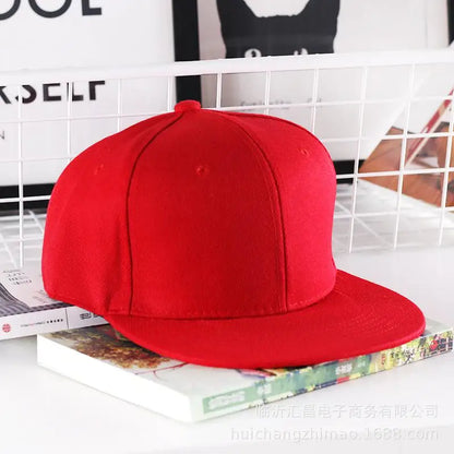 Szilárd hiphop sapka férfiaknak, snapback sapka, női baseball sapkák, állítható, lapos karimájú, sima napellenzős sapkák fiúknak és lányoknak, utcai tánc