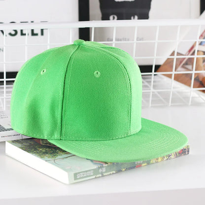 Szilárd hiphop sapka férfiaknak, snapback sapka, női baseball sapkák, állítható, lapos karimájú, sima napellenzős sapkák fiúknak és lányoknak, utcai tánc