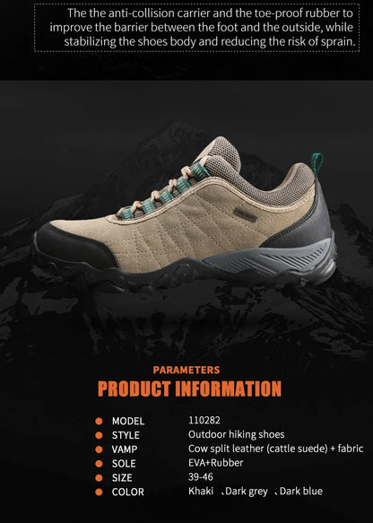 HUMTTO Outdoor Hiking Trekking Mountain Sports Shoes for Men, Camping, Hunting, Walking, Breathable Cushioned Non-Slip Sneakers