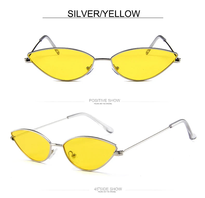 Cute Sexy Cat Eye Sunglasses Women Retro Small Black Red Pink Cateye Sun Glasses Female Vintage Shades For Women Party Glasses