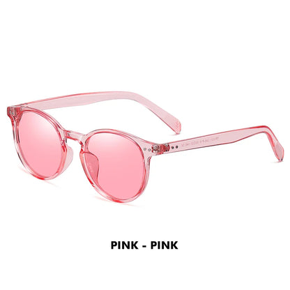 LM Retro Round Sunglasses Women Men Ultralight TR90 Polarized Unisex Driving Shades Vintage Sun Glasses UV400 Gafas De Sol