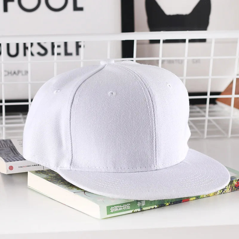 Szilárd hiphop sapka férfiaknak, snapback sapka, női baseball sapkák, állítható, lapos karimájú, sima napellenzős sapkák fiúknak és lányoknak, utcai tánc