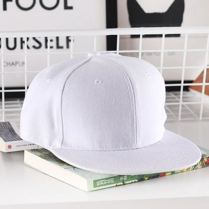 Szilárd hiphop sapka férfiaknak, snapback sapka, női baseball sapkák, állítható, lapos karimájú, sima napellenzős sapkák fiúknak és lányoknak, utcai tánc