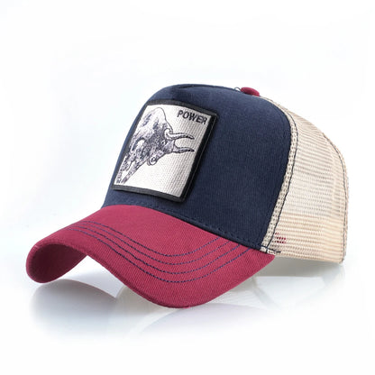 K Baseball Caps Men Snapback Hip Hop Trucker Cap With Embroidery Bull Patch Four Seasons Breathable Mesh Trucker Hat For Women