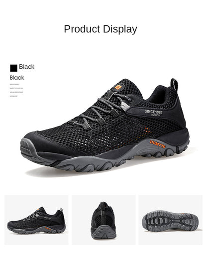 HUMTTO New Summer Hiking Sneakers for Men Breathable Outdoor Trekking Sport Shoes Climbing Hunting Walking Shoes for Men