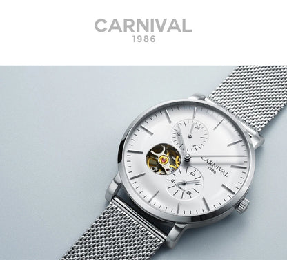 Carnival Men’s Mechanical Watch – Luxury automatic wristwatch with sapphire crystal