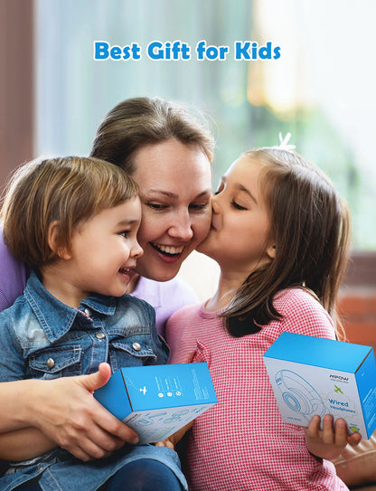 Écouteurs filaires Ow CH6S avec microphone pour enfants, matériau de qualité alimentaire, écouteurs supra-auriculaires pour enfants, IPad Kindle Morning, Max 85dB