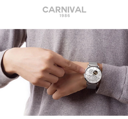 Carnival Men’s Mechanical Watch – Luxury automatic wristwatch with sapphire crystal