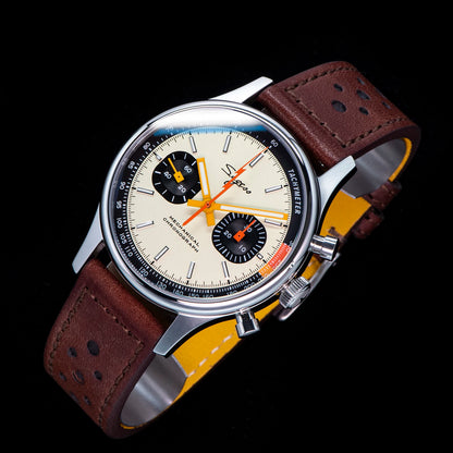 Sugess Watch of Men Chronograph Mechanical Wristwatches Tianjin ST1901 Swanneck Movement Pilot Mens Watch Sapphire Crystal Gift