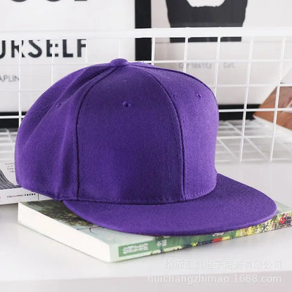 Szilárd hiphop sapka férfiaknak, snapback sapka, női baseball sapkák, állítható, lapos karimájú, sima napellenzős sapkák fiúknak és lányoknak, utcai tánc