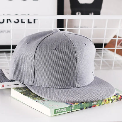 Szilárd hiphop sapka férfiaknak, snapback sapka, női baseball sapkák, állítható, lapos karimájú, sima napellenzős sapkák fiúknak és lányoknak, utcai tánc